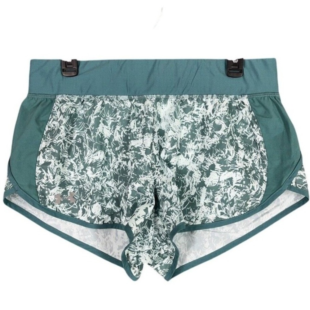 Under Armour Heatgear Fitted Running Shorts Women L Speedpocket Lined Athleisure